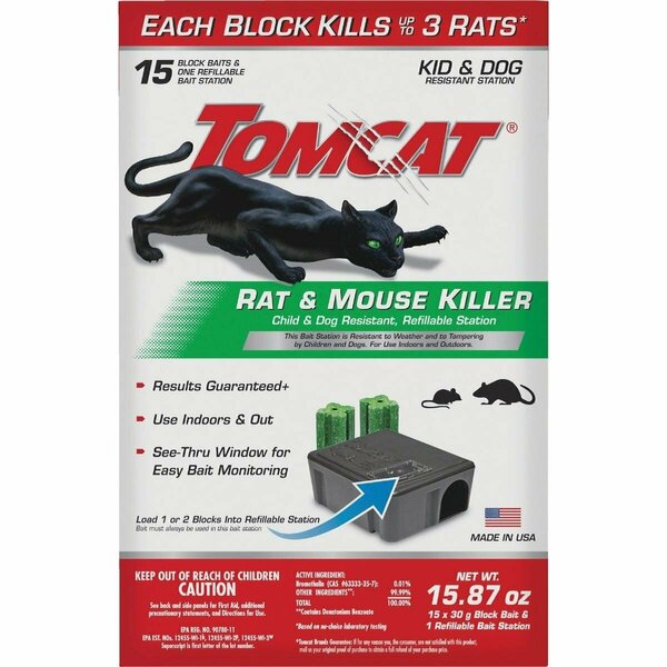 Tomcat Rat Killer II Refillable Rat Bait Station 15-Refill 0370910